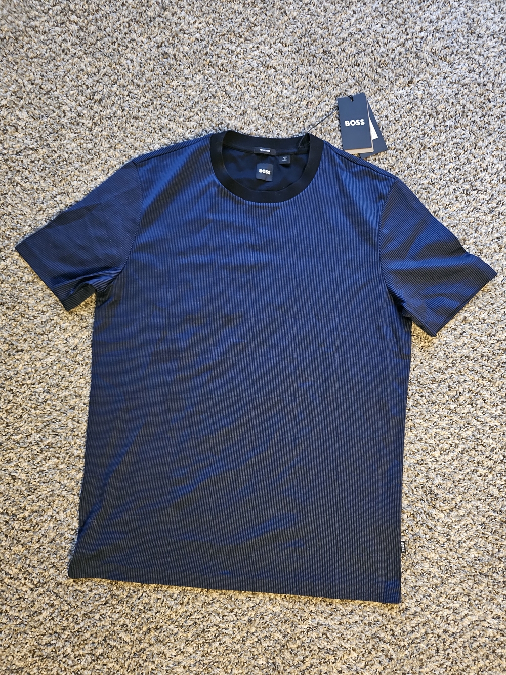BOSS Men's Navy Short-Sleeve Crew Neck T-Shirt